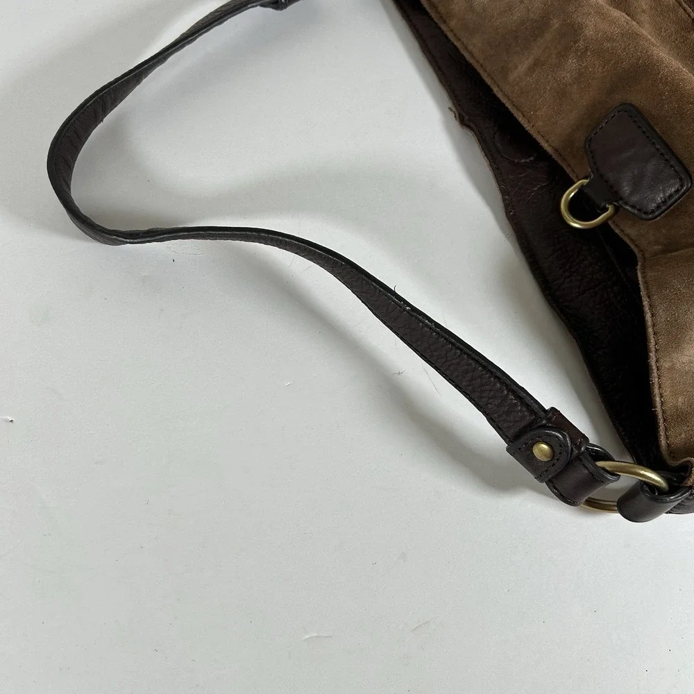 Frye Women's Purse Paige Hobo Tan Tote Bag‎ Leather Suede Outdoor MSRP $358